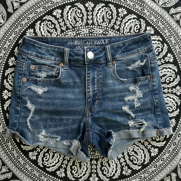 American Eagle Outfitters Pants - American Eagle Hi-Rise Shortie Shorts